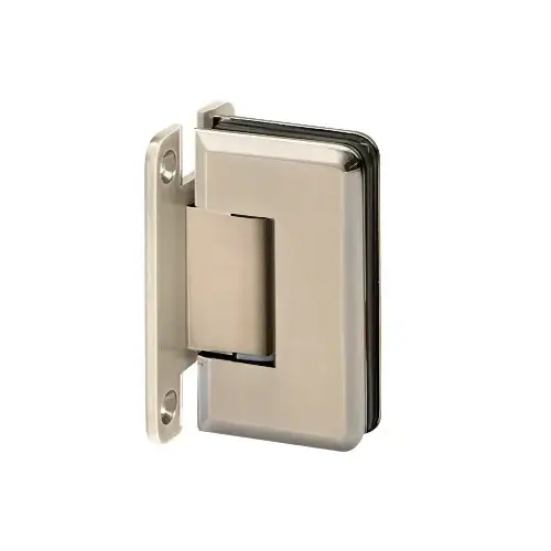 Majestic Series Glass To Wall Mount Shower Door Hinge With "H" Back Plate Brushed Nickel Majestic Series Glass To Wall Mount Shower Door Hinge With "H" Back Plate Brushed Nickel