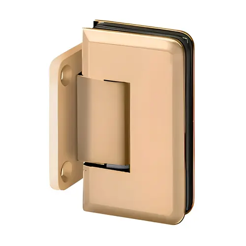 Majestic Series Glass To Wall Mount Shower Door Hinge With Short Back Plate Satin-Brass Majestic Series Glass To Wall Mount Shower Door Hinge With Short Back Plate Satin-Brass