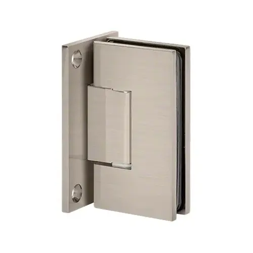 Adjustable Maxum Series Glass To Wall Mount Shower Door Hinge With Full Back Plate Brushed Nickel Adjustable Maxum Series Glass To Wall Mount Shower Door Hinge With Full Back Plate Brushed Nickel