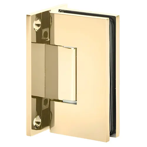 Adjustable Maxum Series Glass To Wall Mount Shower Door Hinge With Full Back Plate Polished Brass Adjustable Maxum Series Glass To Wall Mount Shower Door Hinge With Full Back Plate Polished Brass