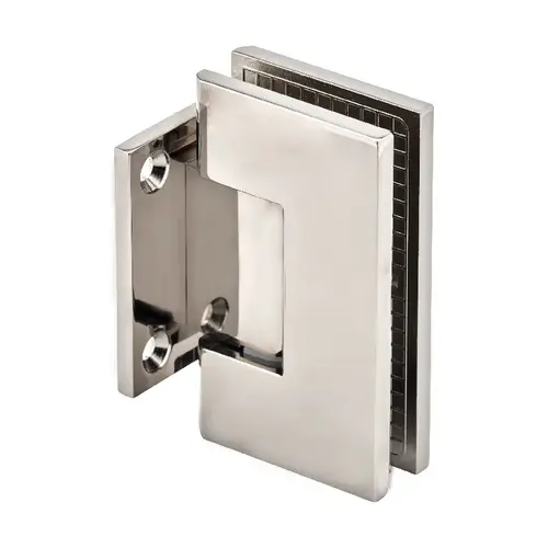 Adjustable Maxum Series Glass To Wall Mount Shower Door Hinge With Short Back Plate Polished Nickel Adjustable Maxum Series Glass To Wall Mount Shower Door Hinge With Short Back Plate Polished Nickel