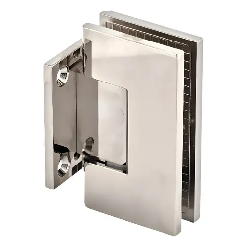 Maxum Series Glass To Wall Mount Shower Door Hinge With Short Back Plate Polished Nickel Maxum Series Glass To Wall Mount Shower Door Hinge With Short Back Plate Polished Nickel