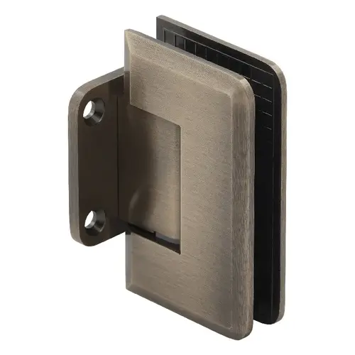 Premier Series Glass To Wall Mount Shower Door Hinge With Short Back Plate Antique Brass Premier Series Glass To Wall Mount Shower Door Hinge With Short Back Plate Antique Brass