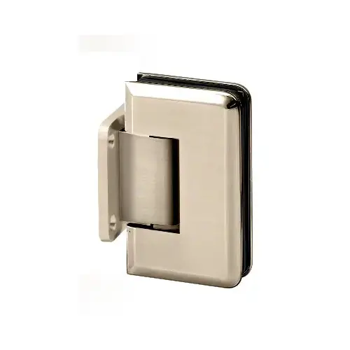 Adjustable Premier Series Glass To Wall Mount Shower Door Hinge With Short Back Plate Brushed Nickel Adjustable Premier Series Glass To Wall Mount Shower Door Hinge With Short Back Plate Brushed Nickel