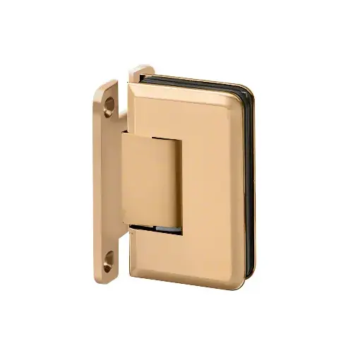 Premier Series Glass To Wall Mount Shower Door Hinge With "H" Back Plate Satin-Brass