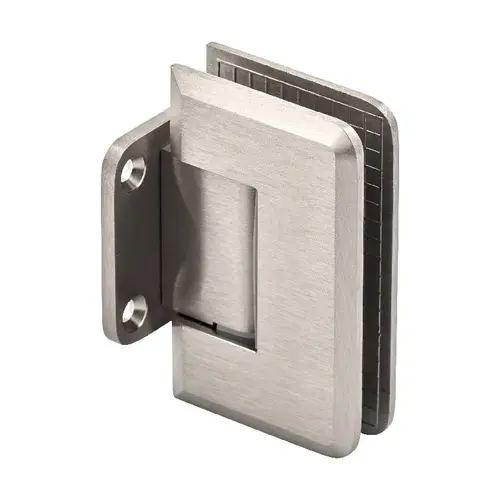 Premier Series Glass To Wall Mount Shower Door Hinge With Short Back Plate Brushed Nickel Premier Series Glass To Wall Mount Shower Door Hinge With Short Back Plate Brushed Nickel