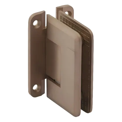 Premier Series Glass To Wall Mount Shower Door Hinge With "H" Back Plate Brushed Bronze Premier Series Glass To Wall Mount Shower Door Hinge With "H" Back Plate Brushed Bronze