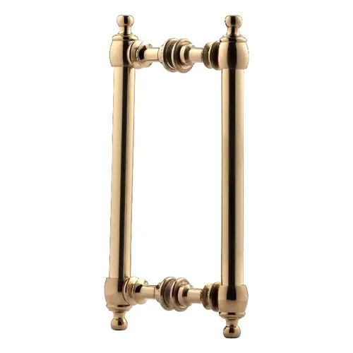 8 Inches Center To Center Antique Style Shower Door Handle Back to Back Mount Polished Brass 8 Inches Center To Center Antique Style Shower Door Handle Back to Back Mount Polished Brass