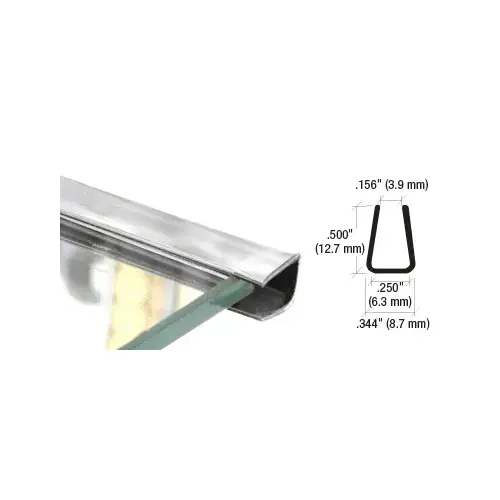 Chrome 1/4" Plastic Reflective Edge Molding - 96" Stock Length