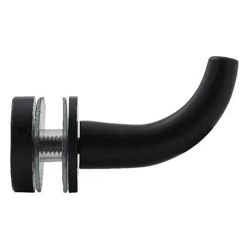 Through-Glass Robe Hook Matte Black Through-Glass Robe Hook Matte Black