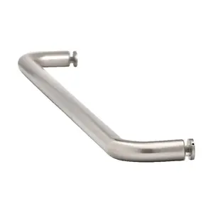 US Horizon TB-24SM-BN 24 Inches Center To Center Standard Tubular Shower Towel Bar Single Mount Without Washers Brushed Nickel