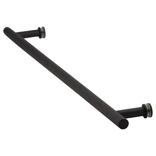 24 Inches Center To Center Ladder Pull Towel Bar Single Mount Matte Black