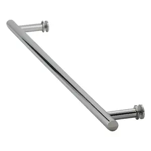 Brixwell TBL-24SM-PS 24 Inches Center To Center Ladder Pull Towel Bar Single Mount Polished Stainless Steel