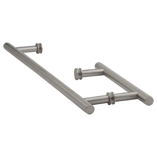 18 Inches Center To Center Towel Bar, 8 Inches Center To Center Handle Ladder Pull Towel Bar And Handle Combo Brushed Nickel