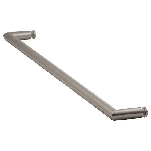 24 Inches Center To Center Mitered Series Round Tubing Towel Bar Single Mount Brushed Nickel