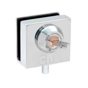 CRL 03P12 Chrome Deluxe Slip-On Showcase Lock for 1/2" Glass