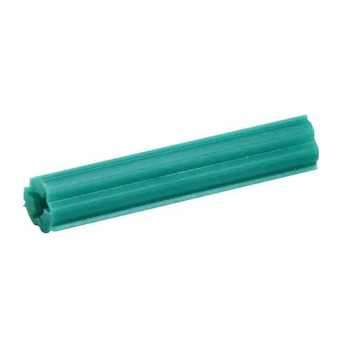 1/4" Hole, 1-1/2" Length 10-12 Screw Expanding Plastic Green Screw Anchors - pack of 100