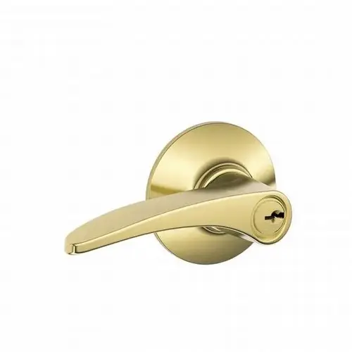 F51A Manhattan Keyed Entry Lever Lock, Bright Polished Brass F51A Manhattan Keyed Entry Lever Lock, Bright Polished Brass