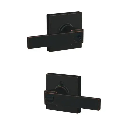Northbrook Lever with Collins Rose Keyed Entry Lock C Keyway with 16086 Latch and 10027 Strike Aged Bronze Finish Northbrook Lever with Collins Rose Keyed Entry Lock C Keyway with 16086 Latch and 10027 Strike Aged Bronze Finish