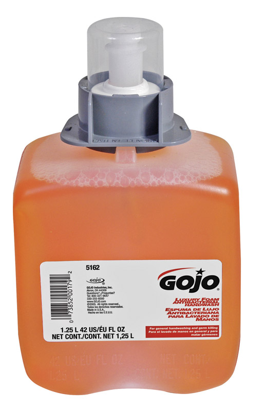 GOJO 5162-04 Luxury 1250 mL Fresh Fruit Scented Antibacterial Foam
