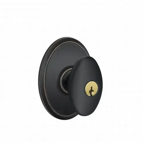 F51A Siena Keyed Entry Knob Lock with Wakefield Trim, Aged Bronze F51A Siena Keyed Entry Knob Lock with Wakefield Trim, Aged Bronze