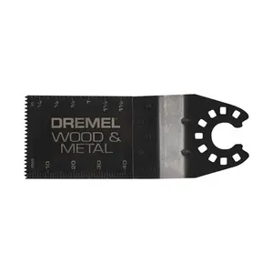 Dremel MM482 Wood/Metal Flush Cut Blade – 1-1/4" X 1-5/8" BiM Blade, Fits Multi-Max MM20 & MM40, Black