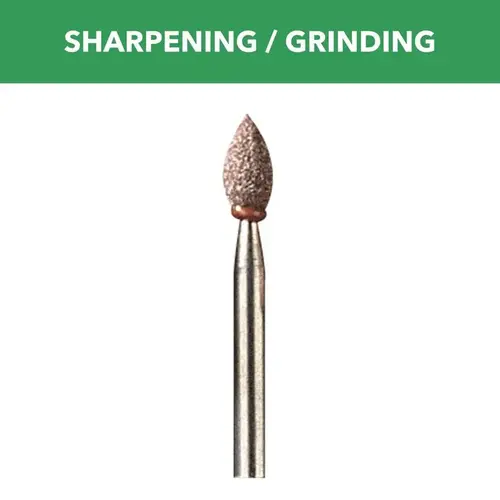 Grinding Stone, 3/16 in Dia, 1/8 in Arbor/Shank, Aluminum Oxide Abrasive Green Grinding Stone, 3/16 in Dia, 1/8 in Arbor/Shank, Aluminum Oxide Abrasive Green