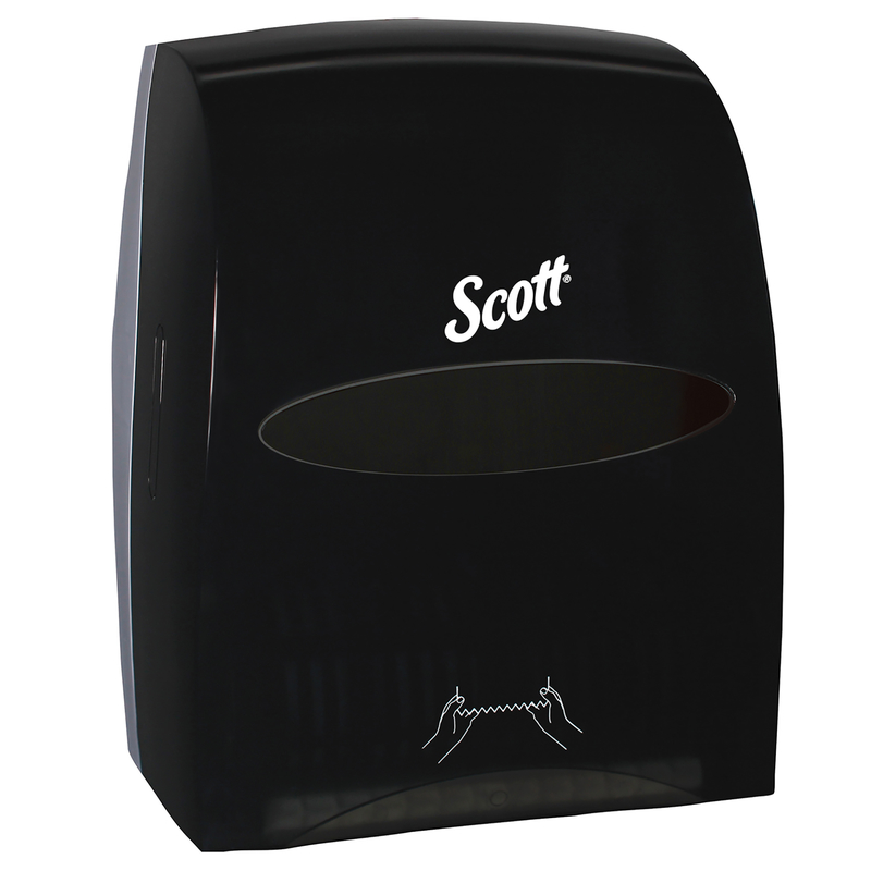 Kimberly-Clark 46253 Essential 1 Standard Roll Smoke Hard Roll Towel Dispenser - 1 Standard Roll Capacity - Pull Out by Hand Dispensing - 16.13" Overall Length - 12.63" Width