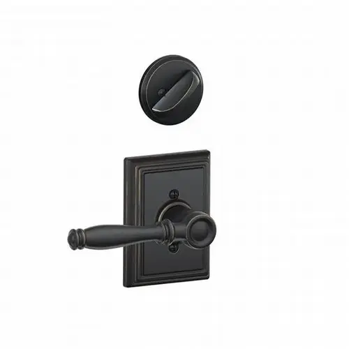 F59 Birmingham Inside Trim Handleset/Entrance Lever Lock with Addison Trim, Aged Bronze F59 Birmingham Inside Trim Handleset/Entrance Lever Lock with Addison Trim, Aged Bronze
