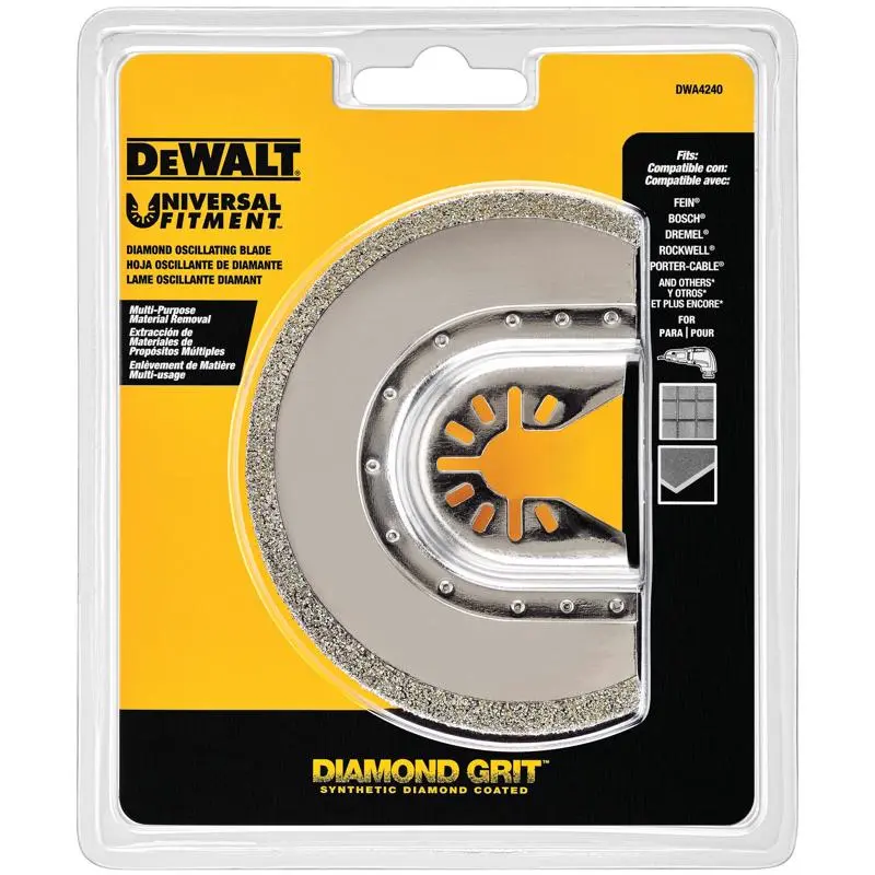 DEWALT Diamond Saw Blade Universal Fitment Carbide Semi-Circle Silver DWA4240