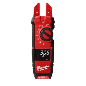 Milwaukee 2206-20 Clamp Meter: CAT III & CAT IV, 0.63" Jaw, Fork Jaw