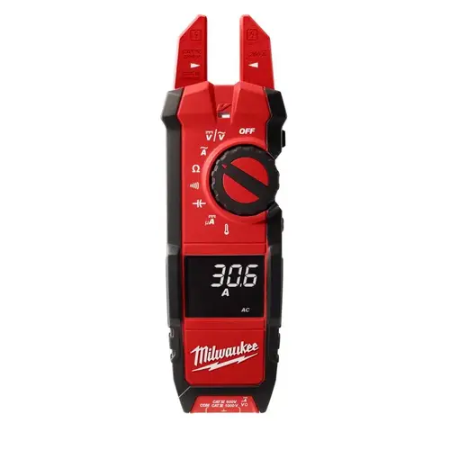 Clamp Meter: CAT III & CAT IV, 0.63" Jaw, Fork Jaw