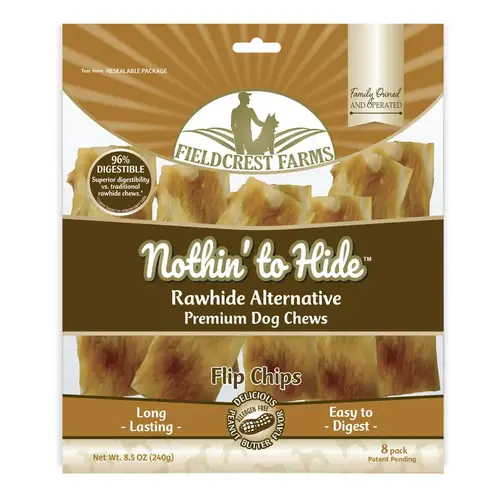 Nothin' to Hide Flip Chip Dog Chew Treats, Peanut Butter - pack of 8 Nothin' to Hide Flip Chip Dog Chew Treats, Peanut Butter - pack of 8