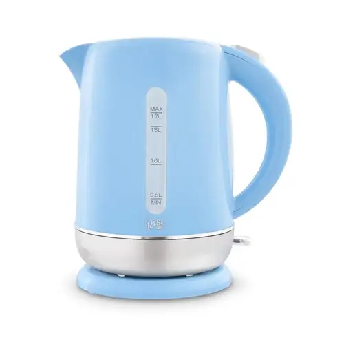 Electric Tea Kettle Blue Glass/Plastic 1.7 L Blue