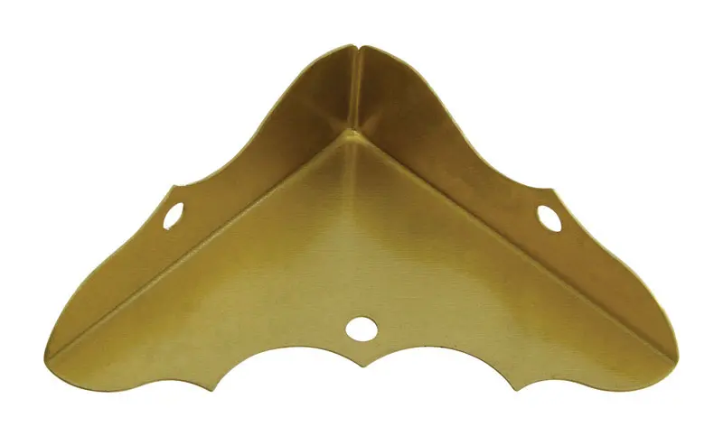 NATIONAL MFG/SPECTRUM BRANDS HHI Decorative Corner Brace 5/8 H X 1-3/4 W X 0.02 D Brass-Plated Solid Brass Inside Decorative Co Brass-Plat N213-447