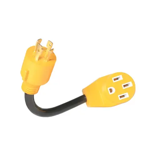 Power Grip RV Generator Adapter, 4-Prong, 12-In., 50-Amp Yellow Power Grip RV Generator Adapter, 4-Prong, 12-In., 50-Amp Yellow