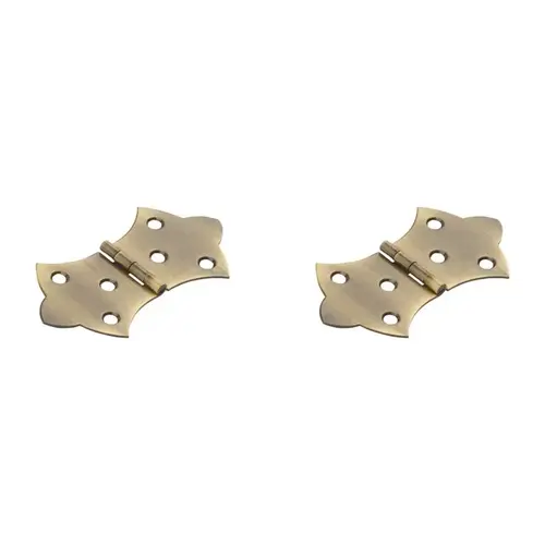 1-11/16 x 3-1/16-In. Antique Brass Decorative Hinges Pair 1-11/16 x 3-1/16-In. Antique Brass Decorative Hinges Pair