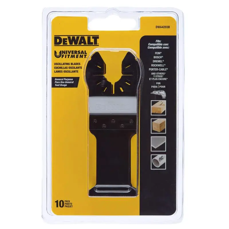 DEWALT Oscillating Blade Universal Fitment Bi-Metal Nail-Embedded Wood Black DWA4203B