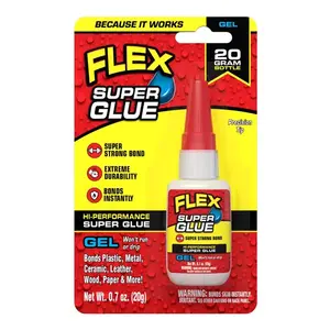 Flex Seal SGGELB20 Super Glue Flex High Strength Clear 20 gm Clear