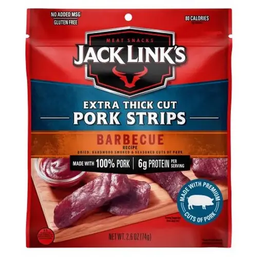 Pork Strip Jerky Barbecue 2.6 oz Packet Pork Strip Jerky Barbecue 2.6 oz Packet