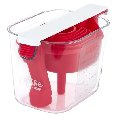 Measuring Cup Set 1 cups Plastic Clear/Red Clear/Red Measuring Cup Set 1 cups Plastic Clear/Red Clear/Red