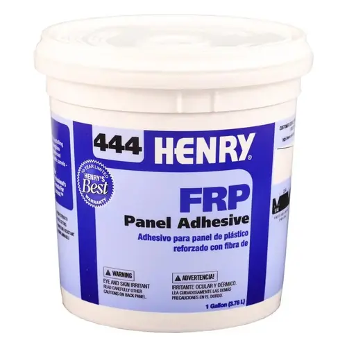 Henry 444 Fiberglass Reinforced Panel (Frp Panel) Adhesive, 1 Gallon Off-White Henry 444 Fiberglass Reinforced Panel (Frp Panel) Adhesive, 1 Gallon Off-White