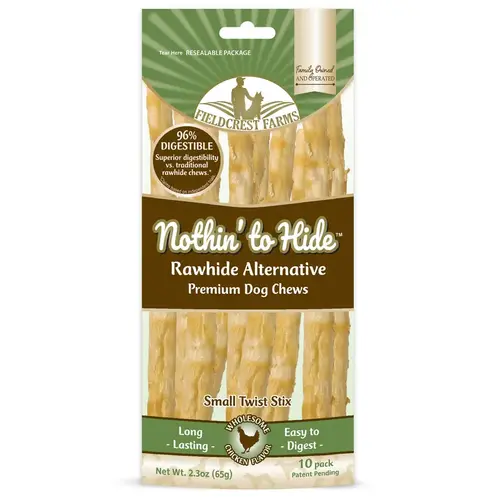 Nothin' to Hide Twist Stix Dog Chew Treats, Chicken - pack of 10 Nothin' to Hide Twist Stix Dog Chew Treats, Chicken - pack of 10