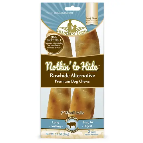 Nothin' to Hide Dog Chew Treat Rolls, Beef Flavor, Small 5-In Pair Nothin' to Hide Dog Chew Treat Rolls, Beef Flavor, Small 5-In Pair