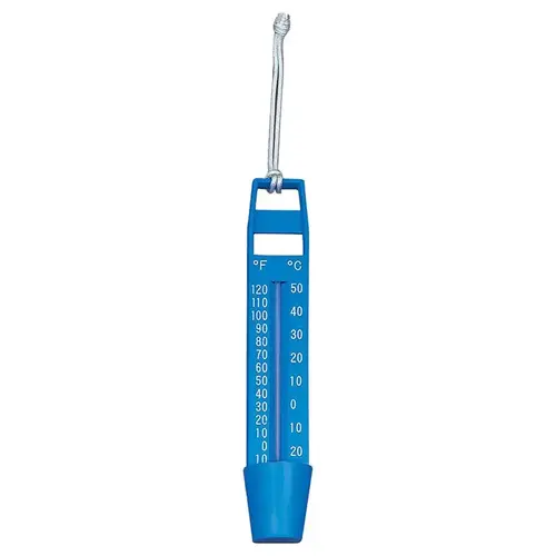 Pool Thermometer with Water Pocket, -10 to 120 deg F Blue