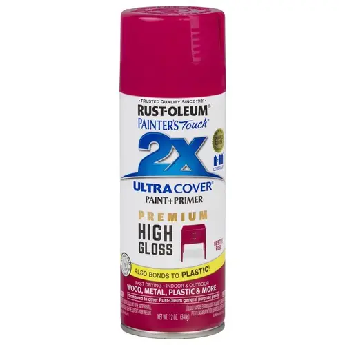 PAINTER'S Touch 2X ULTRA COVER Spray Paint, High-Gloss, Desert Rose, 12 oz, Aerosol Can PAINTER'S Touch 2X ULTRA COVER Spray Paint, High-Gloss, Desert Rose, 12 oz, Aerosol Can