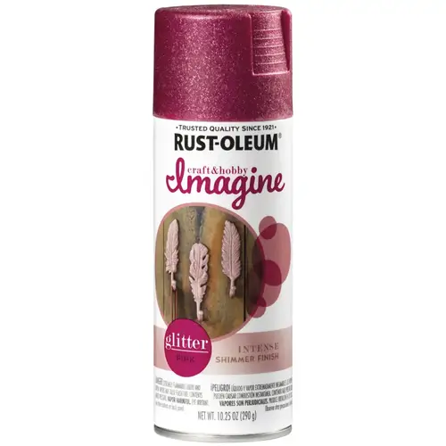 Imagine Craft & Hobby Spray Paint, Glitter, Pink, 10.25 oz, Can Imagine Craft & Hobby Spray Paint, Glitter, Pink, 10.25 oz, Can