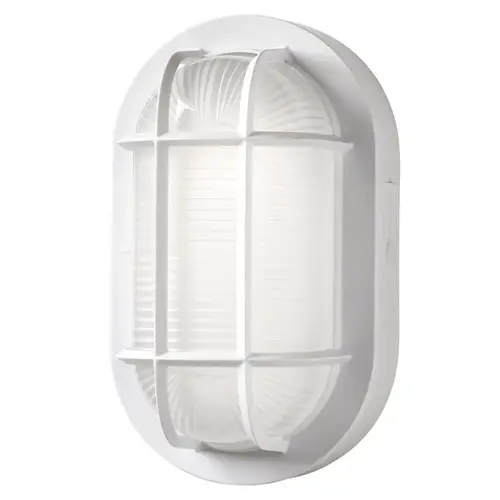 MB Series Oval Marine Bulkhead Light, 120/277 V, 6.9 W, LED Lamp, 135.4 to 180 deg Beam, 870 Lumens White MB Series Oval Marine Bulkhead Light, 120/277 V, 6.9 W, LED Lamp, 135.4 to 180 deg Beam, 870 Lumens White