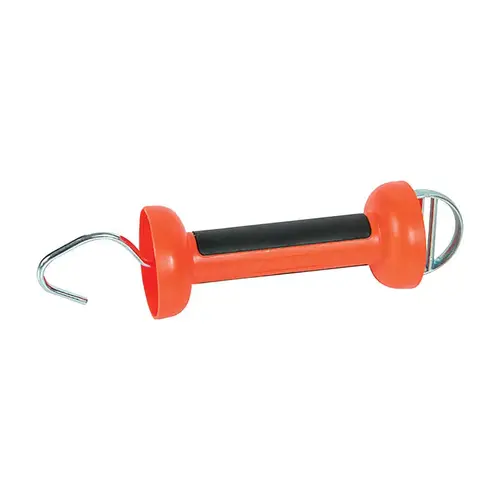 Electric Fence Gate Handle, Orange Rubber Grip
