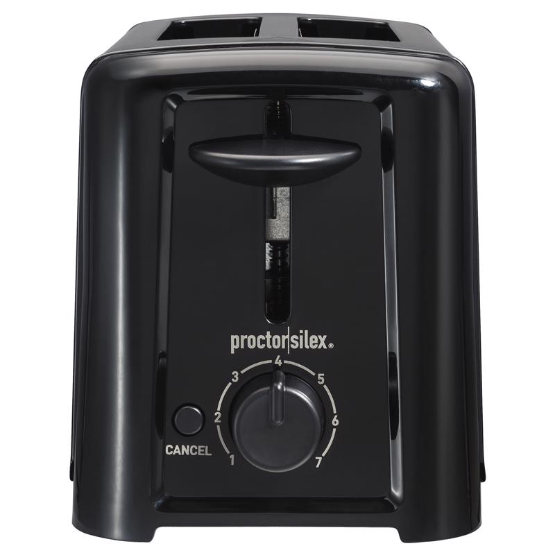HAMILTON BEACH 22624 Toaster Proctor Silex Plastic Black 2 slot 6.2" H X 5.3" W X 10.3" D Black